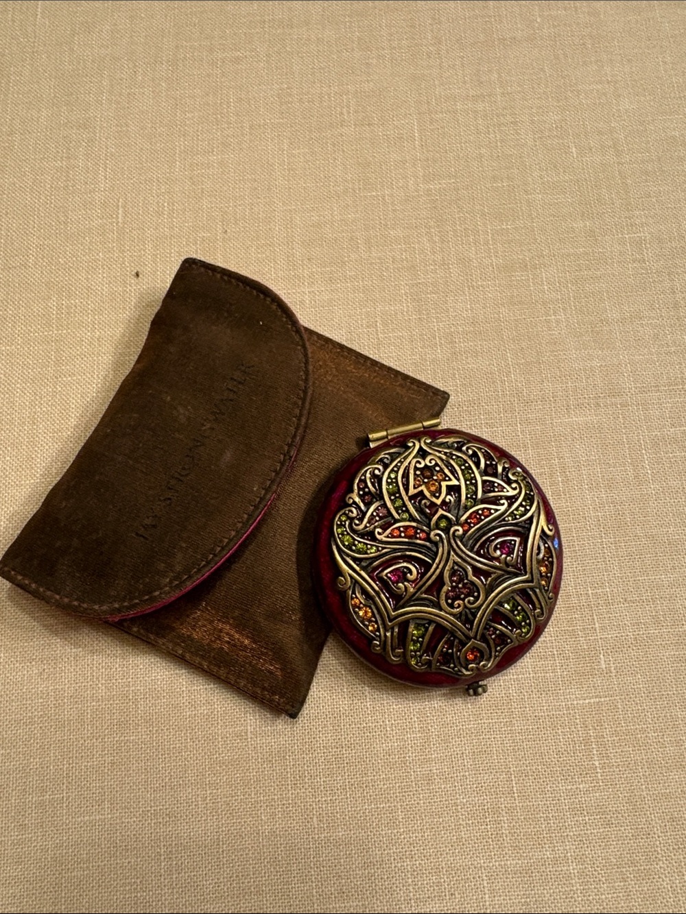 Jay Strongwater jeweled compact
